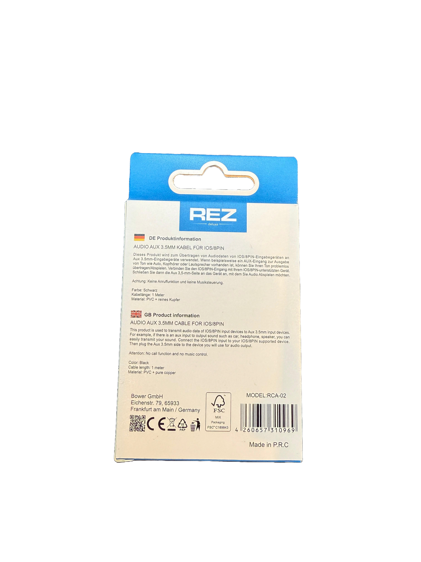 REZ Audio AUX 3.55mm Cable