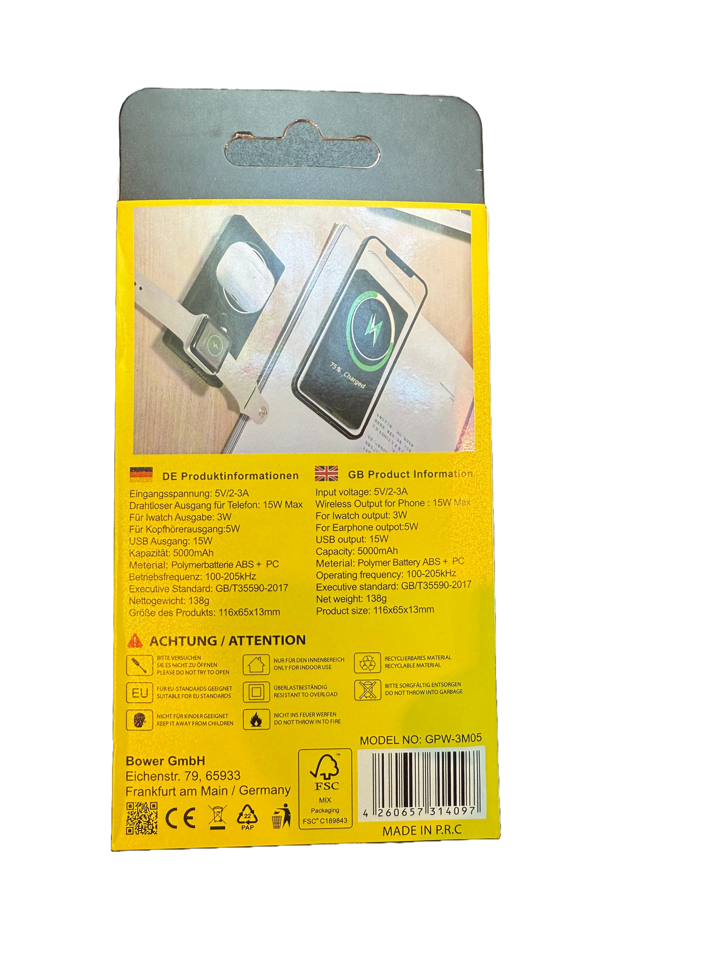 GAILO Powerbank Wireless charging 5000mAh