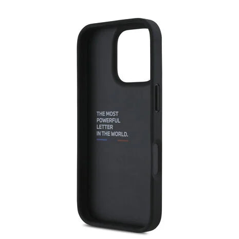 BMW iPhone Back-Cover Hülle - Grip Stand Smooth and Carbon - Schwarz - iPhone