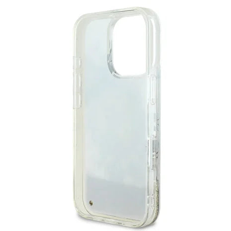 Guess Cover Hülle Magsafe Liquid Glitter Beige