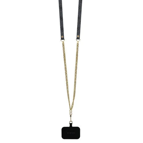 Guess Back-Cover Hülle PU Leather Metal Logo Crossbody Schwarz
