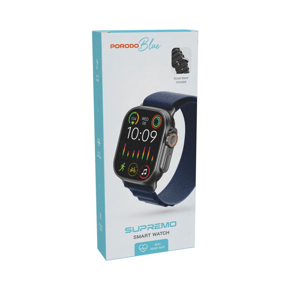 Porodo Blue Supremo Smart Watch - Blue