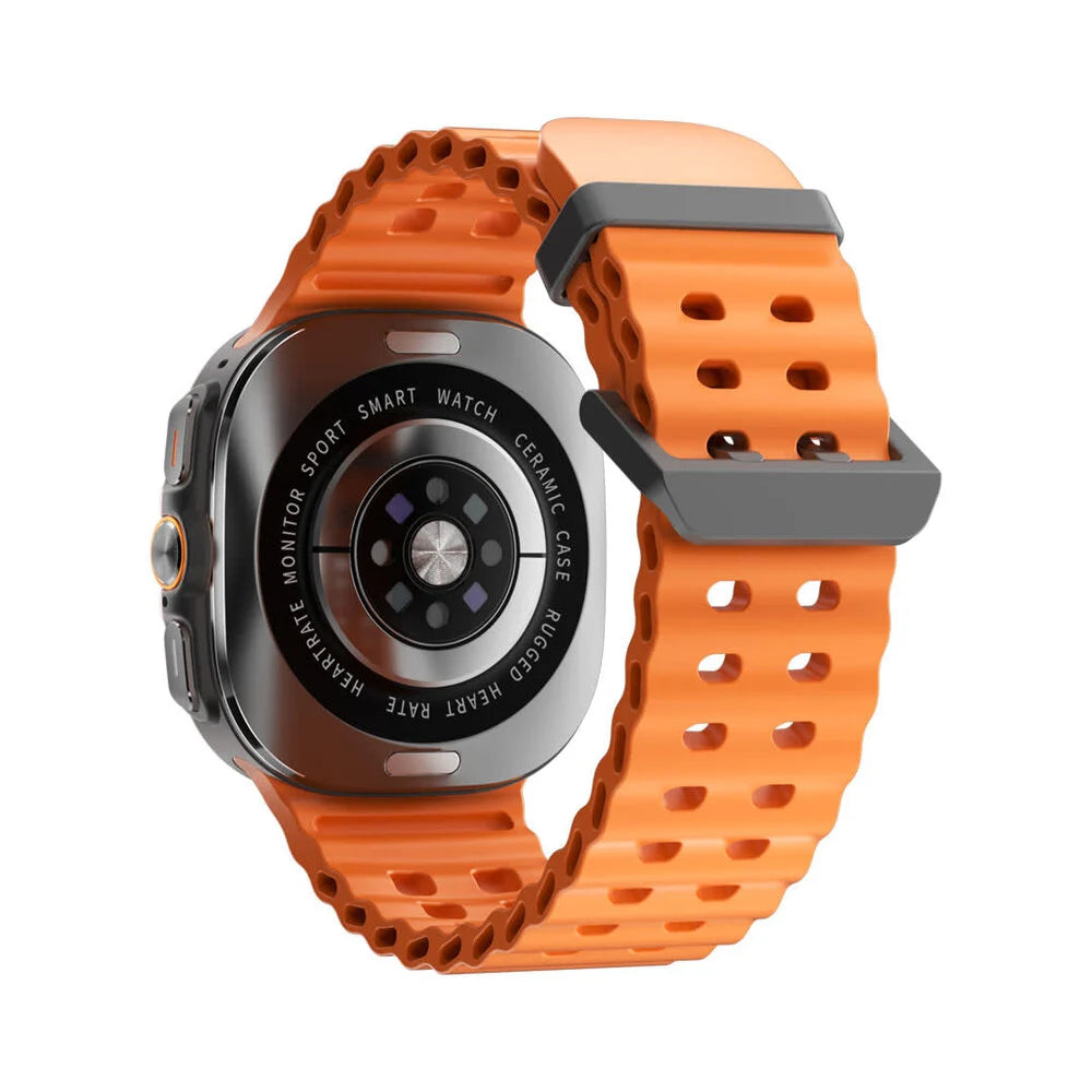 Porodo Voyager Smart Watch - with Orange band - Black