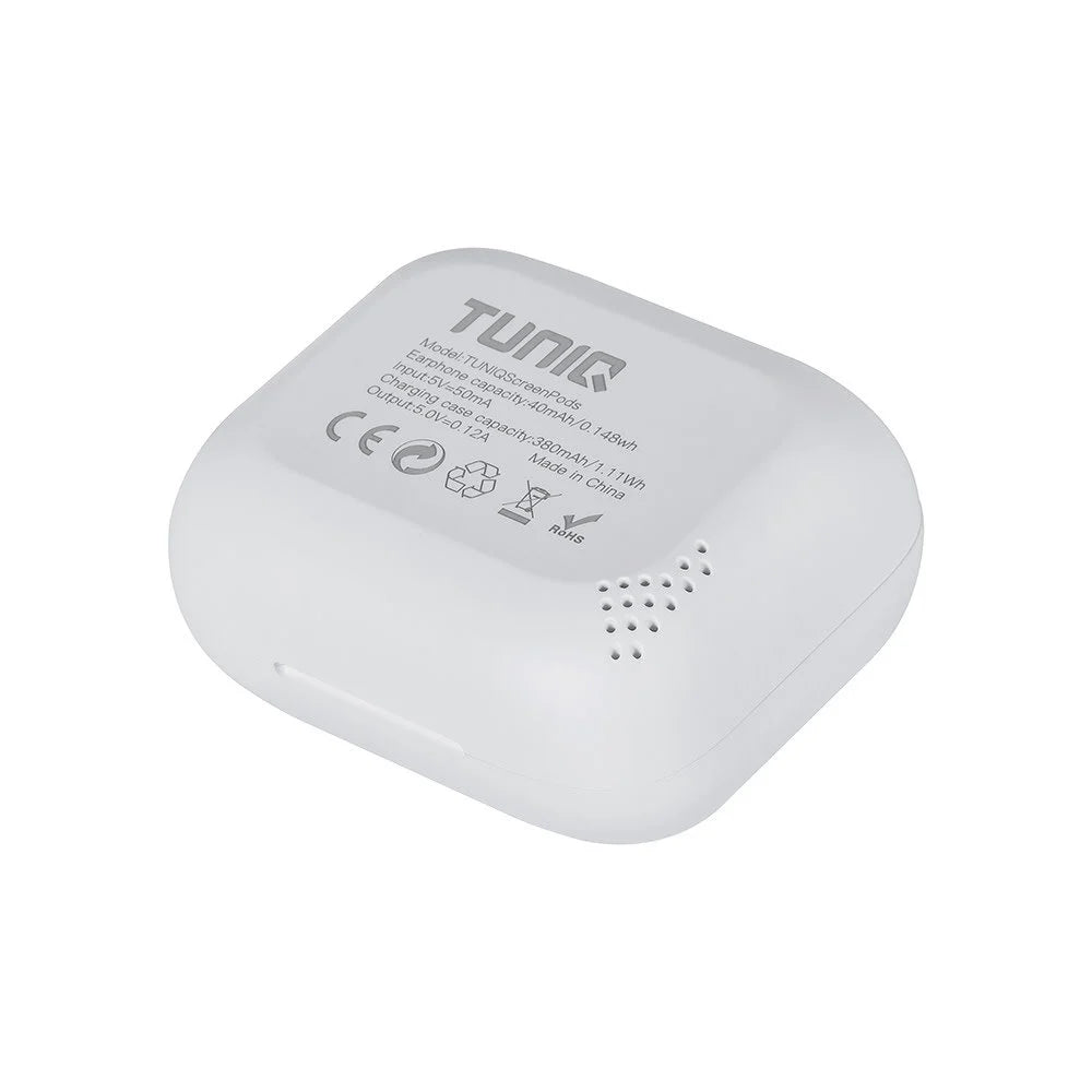 TUNIQ ScreenPods Wireless Earplugs - Charging case - White