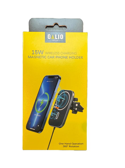 GALIO 15W Wireless Charging Magnetic Carphone Holder