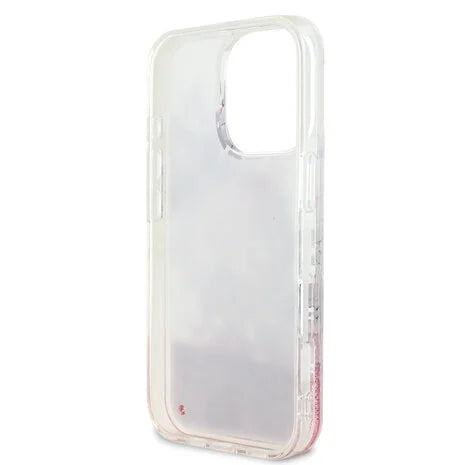 Guess Cover Hülle Magsafe Liquid Glitter Rosa