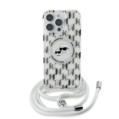 Karl Lagerfeld Back-Cover Hülle - Magsafe IML KC heads cord Transparent