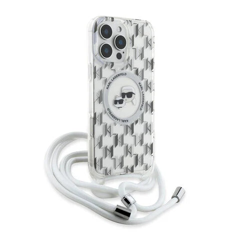 Karl Lagerfeld Back-Cover Hülle - Magsafe IML KC heads cord Transparent