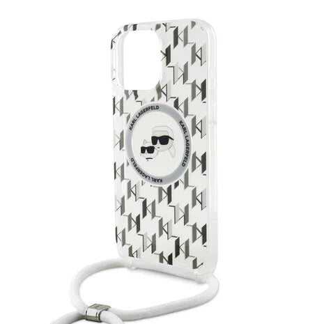 Karl Lagerfeld Back-Cover Hülle - Magsafe IML KC heads cord Transparent