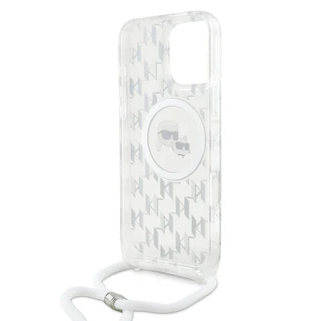 Karl Lagerfeld Back-Cover Hülle - Magsafe IML KC heads cord Transparent