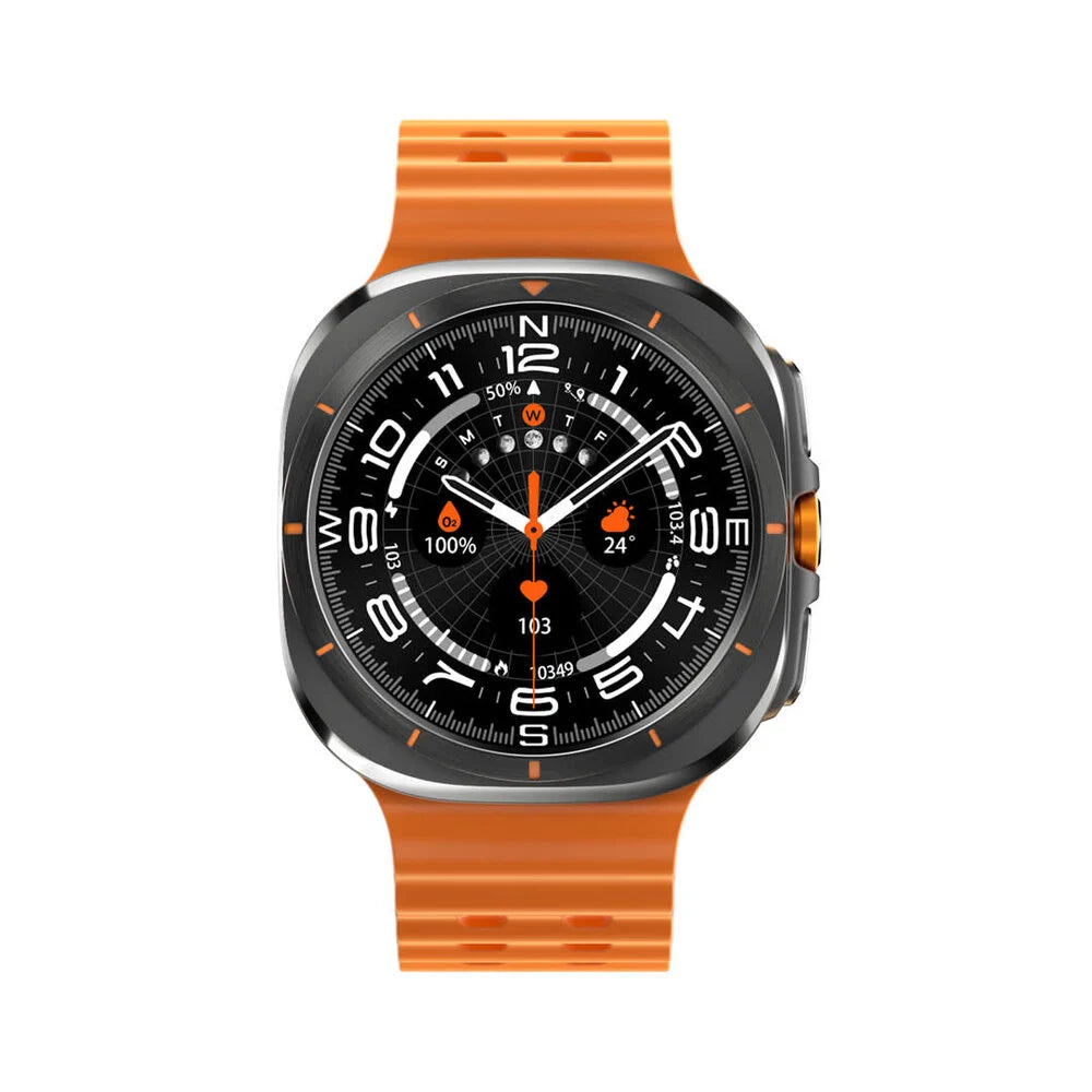 Porodo Voyager Smart Watch - with Orange band - Black