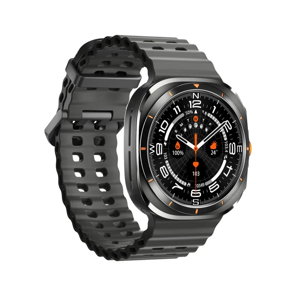 Porodo Voyager Smart Watch - with Orange band - Black